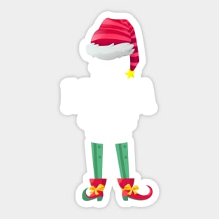 The Mama Christmas Elf Matching Pajama Family Party Gift Sticker